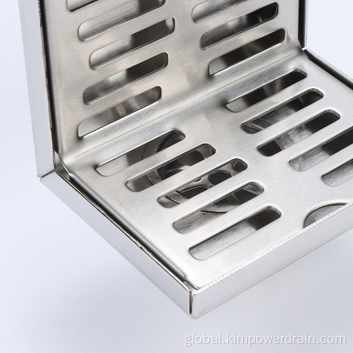 Corner Balcony Floor Drain Corner shower 304 stainless steel wall floor drain Supplier